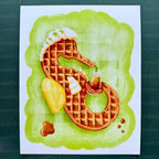 Coastal Seahorse Art Print | Whimsical Watercolor Waffle Seahorse (8x10, 11x14)