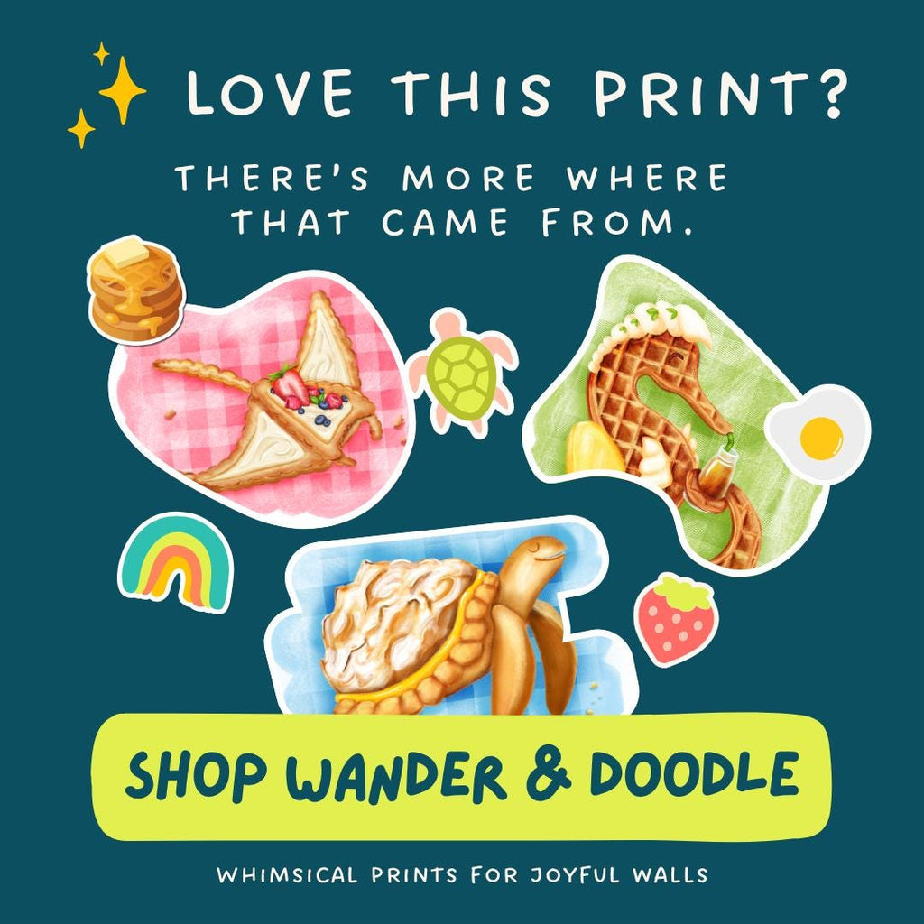 Starfish Cookie Art Print: Coastal Watercolor for Kitchen or Nursery (8x10, 11x14