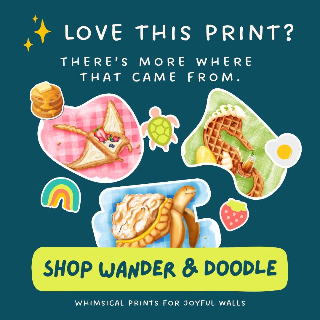 Starfish Cookie Art Print: Coastal Watercolor for Kitchen or Nursery (8x10, 11x14