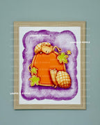 Pumpkin Hedgehog Art Print – Whimsical Watercolor for Kitchen or Nursery (8×10, 11×14)