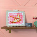 Manta Ray Fruit Tart Art Print – Whimsical Watercolor Ocean Kids Decor (8x10, 11x14)